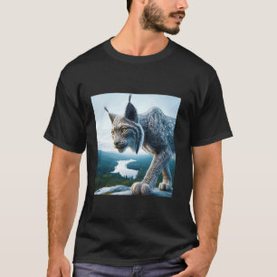 T-shirt Forêt de lynx câblée fantastique