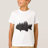 Forêt de pêche à la basse - Pêcheur à la petite bo