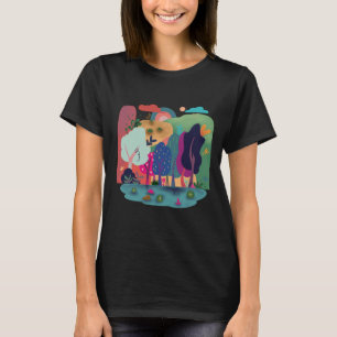 T-shirt Forêt de pluie calme et colorée