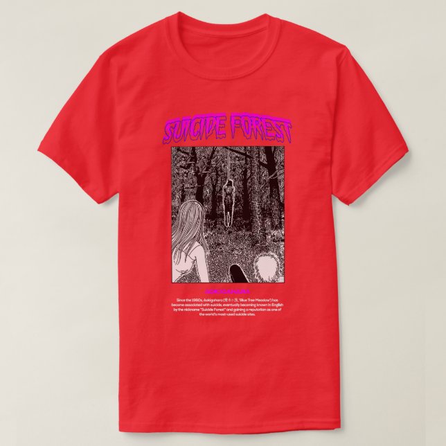 T-shirt Forêt de suicide Aokigahara (Design devant)