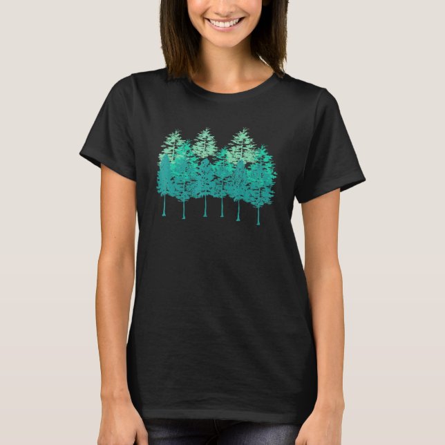 T-shirt Forêt extérieure Arbres Faune Forêt Nature (Devant)