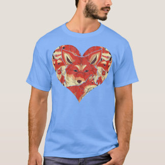 T-shirt Forêt Faune Foes Nature Amoureux des animaux Coeur