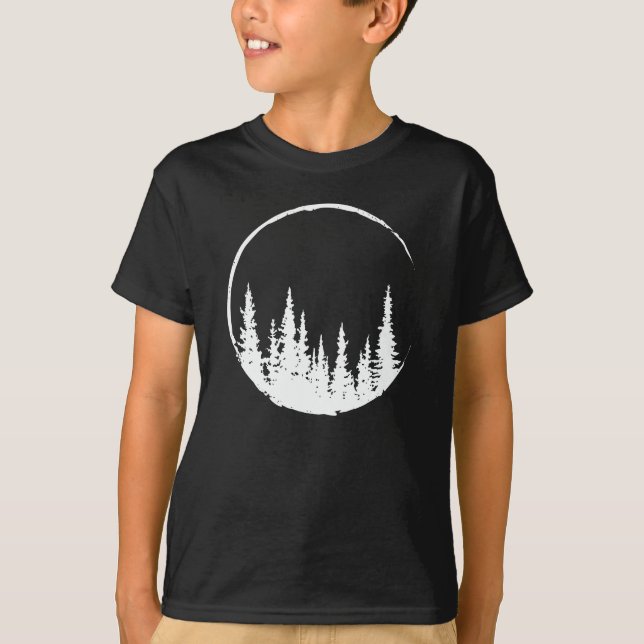 T-shirt Forêt Florale Arbre Arbre Aimant Forêt Arbre (Devant)