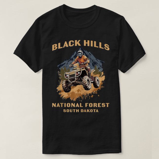 T-shirt Forêt nationale de Black Hills VTT UTV OHV Quad Of (Design devant)