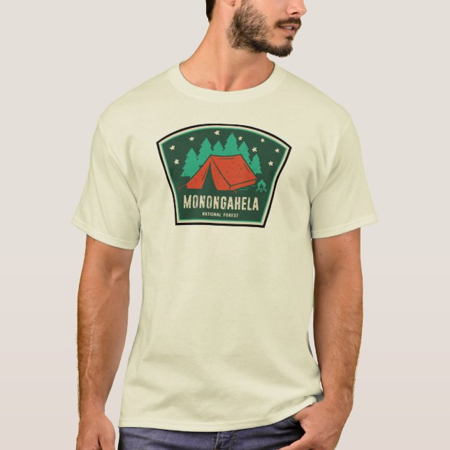 T-shirt Forêt nationale de Monongahela Camping en Virginie (Devant)