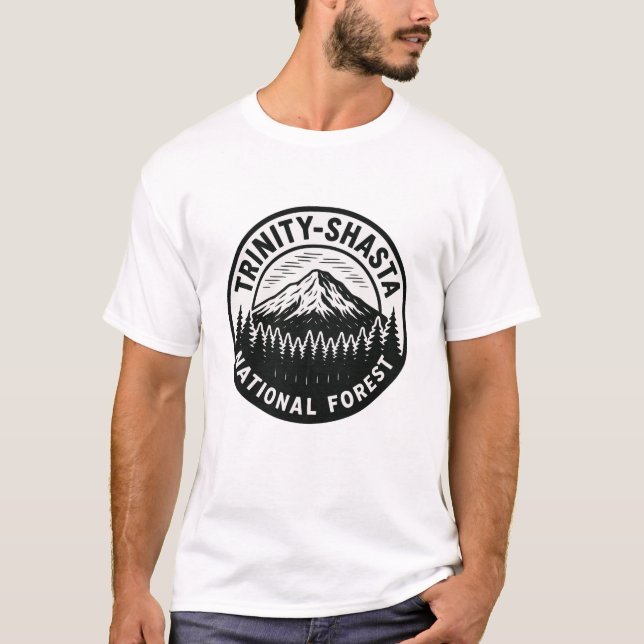 T-shirt Forêt nationale de Trinity-Shasta - Badge Emblem (Devant)
