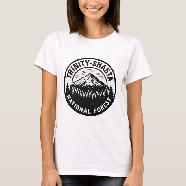 T-shirt Forêt nationale de Trinity-Shasta - Badge Emblem (Devant)