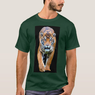 T-shirt Forêt profonde couleur verte Tigre tendance modern