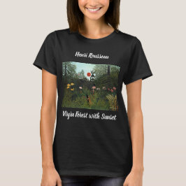 T-shirt Forêt vierge d'Henri Rousseau avec Noir de coucher
