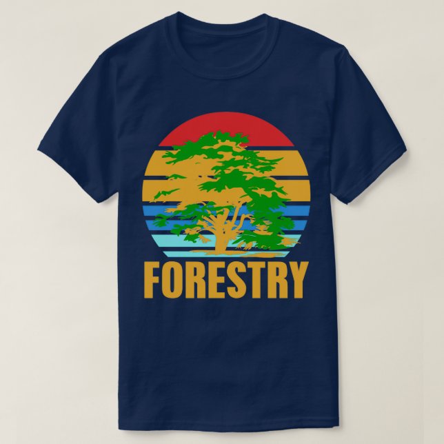 T-shirt Forêt Vintage Rétro (Design devant)
