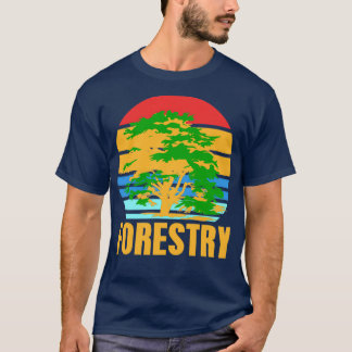 T-shirt Forêt Vintage Rétro