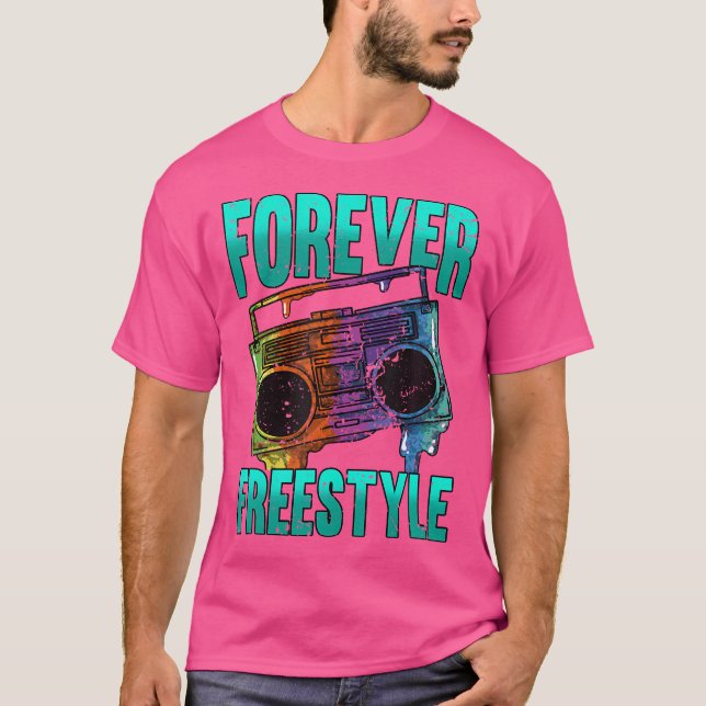 T-shirt Forever Freestyle Hip hop Old School Boombox (Devant)