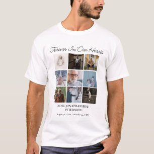 T-shirt Forever In Our Hearts 9 Photo Collage Memorial