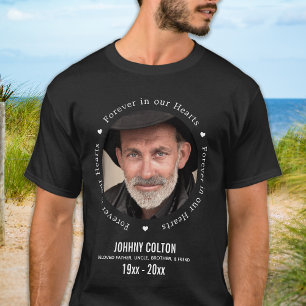 T-shirt Forever in our Hearts Photo personnalisée Mémorial
