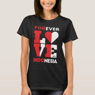 T-shirt Forever Love Indonésie Femmes Noir