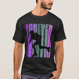 T-shirt Forever Retro Roller Skating Pretty Roller Girls C