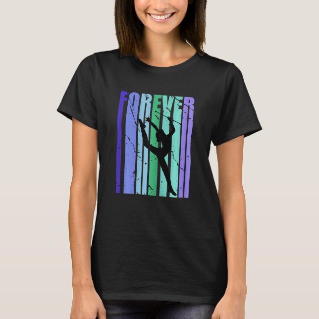 T-shirt Forever Rhythmic Gymnastics Text Distressed Word (Devant)