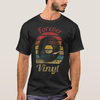 T-shirt Forever Vinyl Retro Record Musique Vintage 1