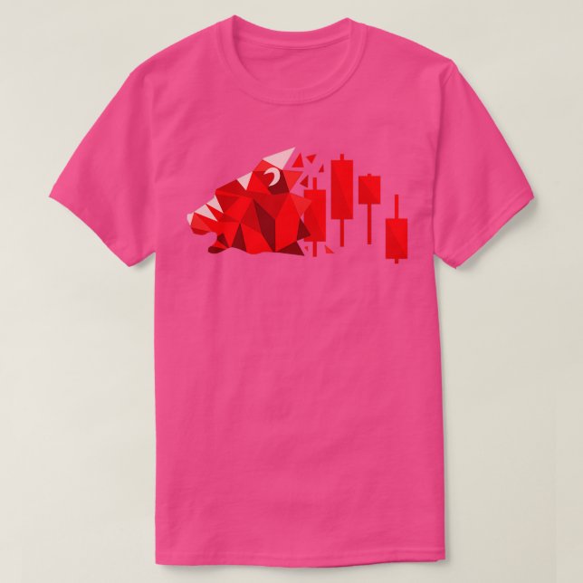 T-shirt Forex Mouvement Red Bear Stock Marché Investisseur (Design devant)
