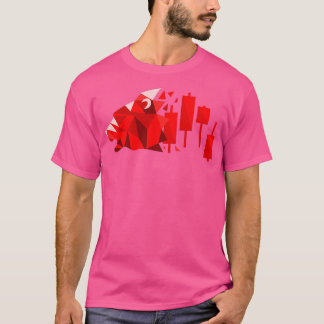 T-shirt Forex Mouvement Red Bear Stock Marché Investisseur