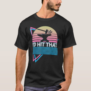 T-shirt Forge Blacksmith forge Forge Retro Je frappais