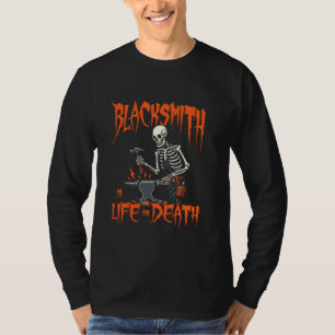 T-shirt Forgeron de squelette - Metalsmith Bla