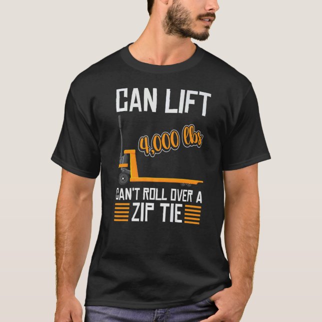 T-shirt forklift user pallet truck cant govover it warehoi (Devant)