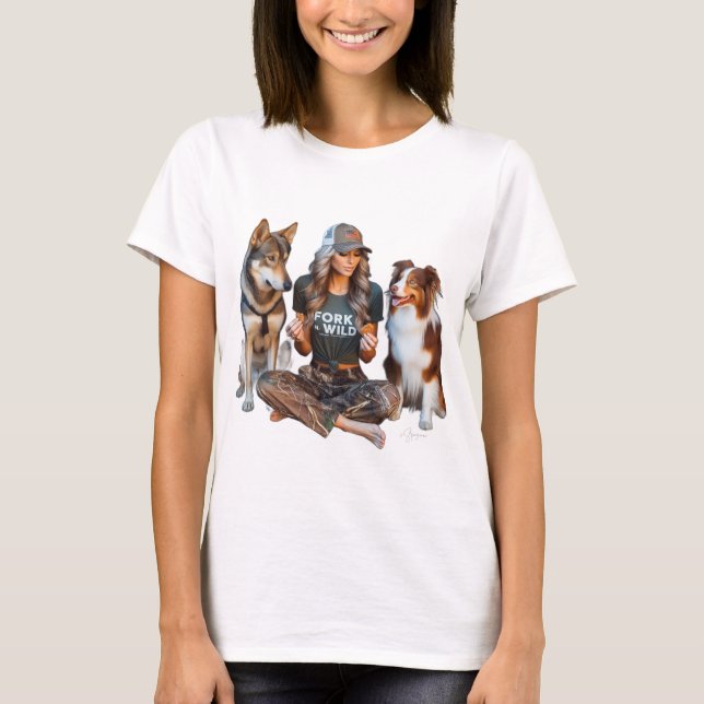 T-shirt ForknWild régime équilibré dans les deux mains T-s (Devant)
