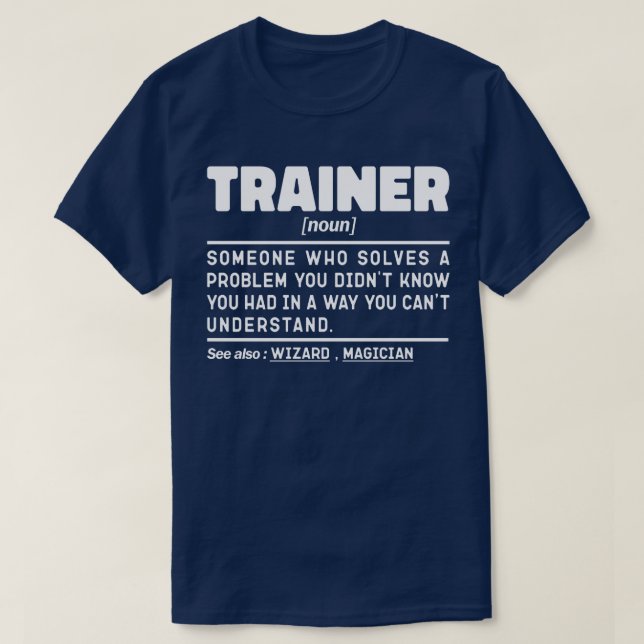T-shirt Formateur Noun Définition Travailleur certifié (Design devant)