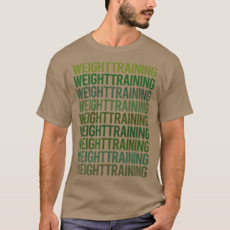 T-shirt Formation au poids du texte vert