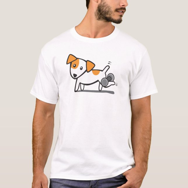 T-shirt formation de poids de chien de forme physique (Devant)