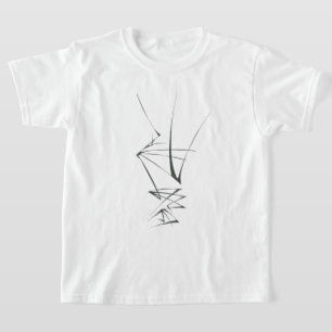 T-shirt Forme Art Tribal Tatouage Abstrait Noir Blanc