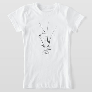 T-Shirt Forme Art Tribal Tatouage Abstrait Noir Blanc