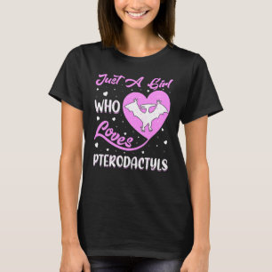 T-shirt Forme cardiaque Dinosaure Oiseau Juste Une Fille Q