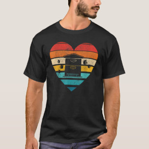 T-shirt Forme cardiaque rétro de l'apiculture mignonne Vin