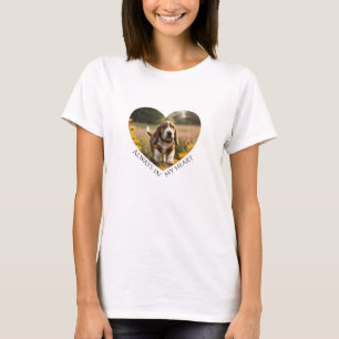 T-shirt Forme cardiaque Toujours dans mon coeur Photo pers