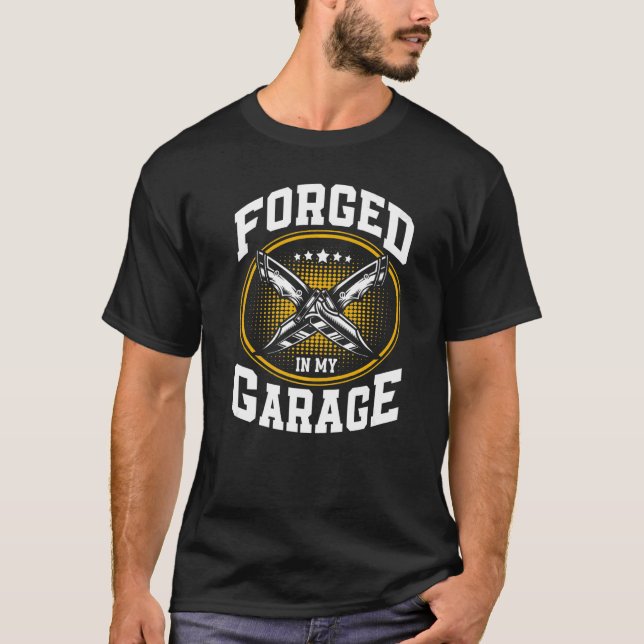 T-shirt Formé Dans Le Couteau De Garage Fabriquant Le Cout (Devant)