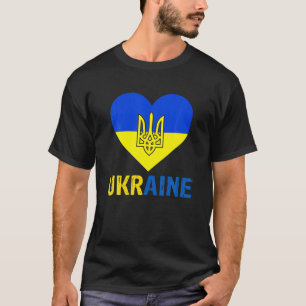 T-shirt Forme De Coeur Amant Ukrainien Nous Sommes Avec L'