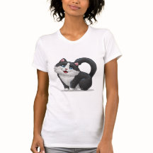 Forme de coeur Amoureux des chats drôle
