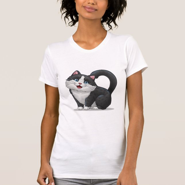 T-shirt Forme de coeur Amoureux des chats drôle (Devant)