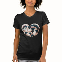 Forme de coeur Amoureux des chats drôle