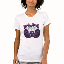 Forme de coeur Amoureux des chats drôle
