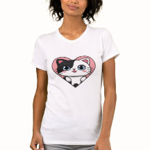Forme de coeur Amoureux des chats drôle
