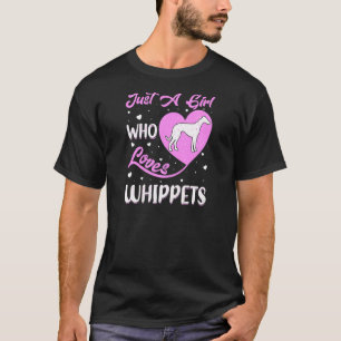 T-shirt Forme De Coeur Chien De Chien Juste Une Fille Qui