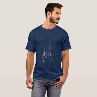 T-shirt Forme de main ILY - impression blanche