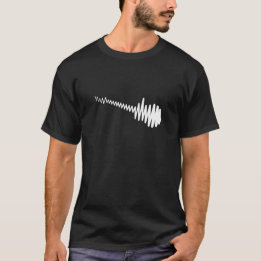 T-shirt Forme d'onde de guitare électrique blanche