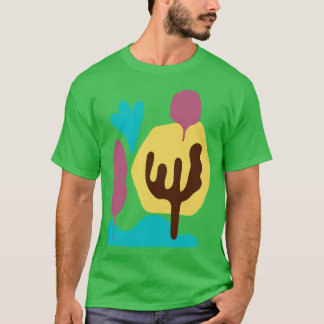 T-shirt Formes de cactus Abstraites