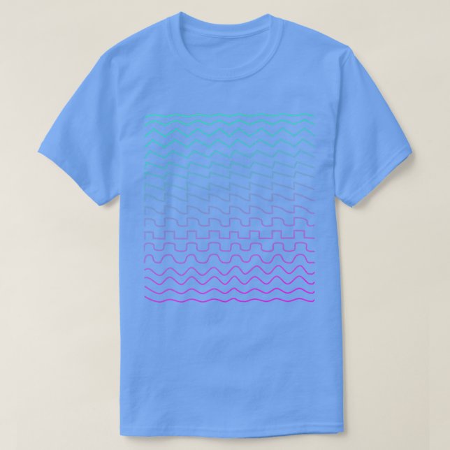 T-shirt Formes d'onde synthétiseur (2) (Design devant)