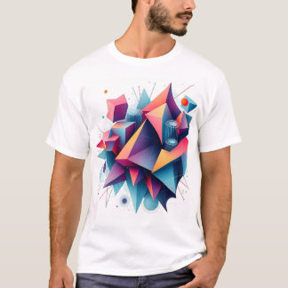 T-shirt Formes géométriques Abstraites futuristes avec Gra