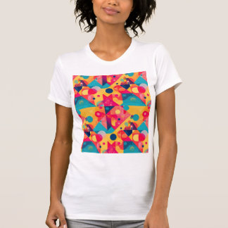 T-Shirt Formes Géométriques Rétro Abstraites